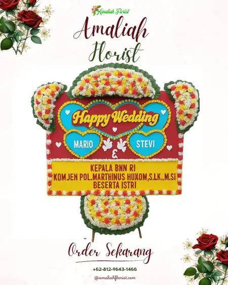 Papan Bunga Pernikahan Pesen